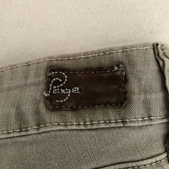 Premium brand Paige jeans in light olive green - Picture 5 of 5